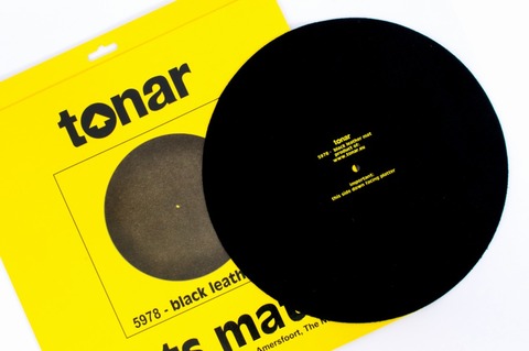 Tonar Black Leather Turntable Mat