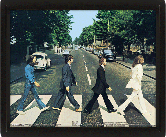 3D Lenticular Poster The Beatles Abbey Road