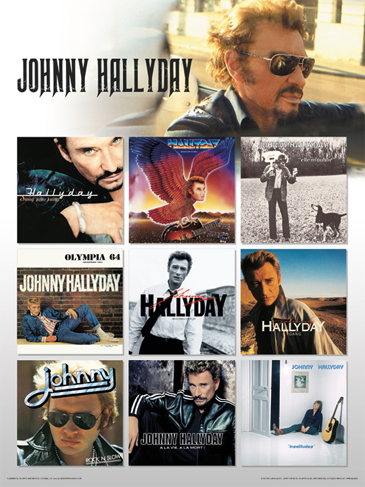 Art Print Johnny Hallyday Covers