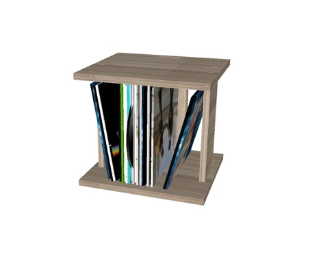 OnlyVinyl Vinyl Stand-04 Black Oak