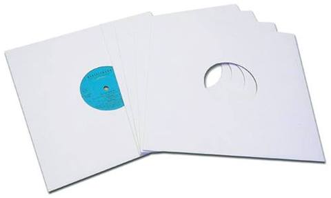 OnlyVinyl Outer Record Sleeves Cardboard Center Hole White 10" Set (50 pcs.)