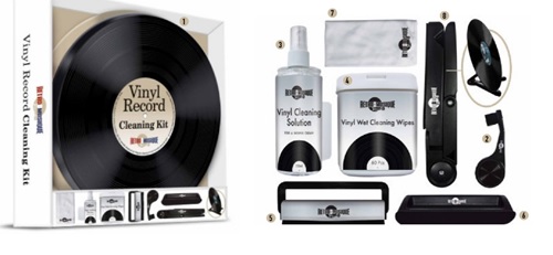 Retro Musique Vinyl Record Cleaning Kit Deluxe Round Tin