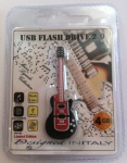 Flash USB Drive 2.0 Guitar 4GB Black