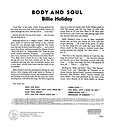 Billie Holiday Body And Soul