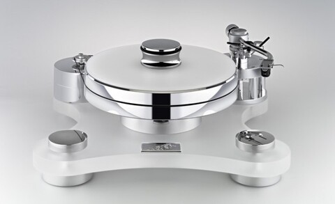 Transrotor Zet 1 Glossy White With Rega RB 330 and Transrotor Uccello MM