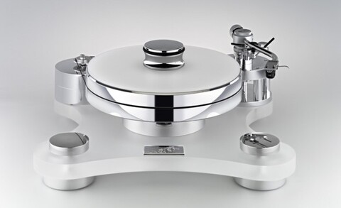 Transrotor Zet 1 Glossy White With Rega RB 880, Konstant M1 Reference and Transrotor Merlo MC