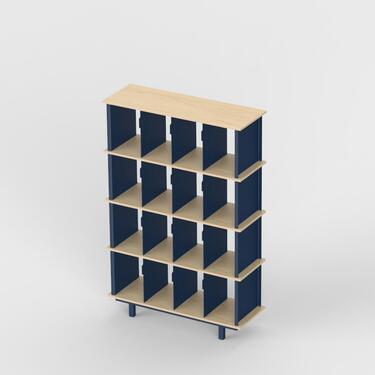 FTR Vinyl Storage Base Small Four Layer Indigo Blue