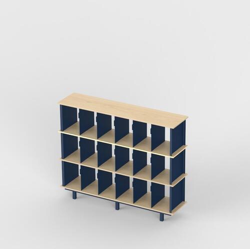 FTR Vinyl Storage Base Large Three Layer Indigo Blue